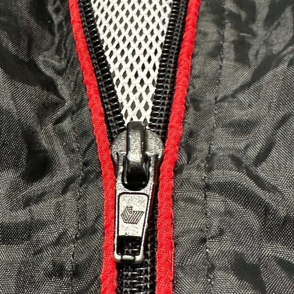 RARE Vintage Mattel Toys Jacket Windbreaker Zip Up Black & Red Large/extra Large
